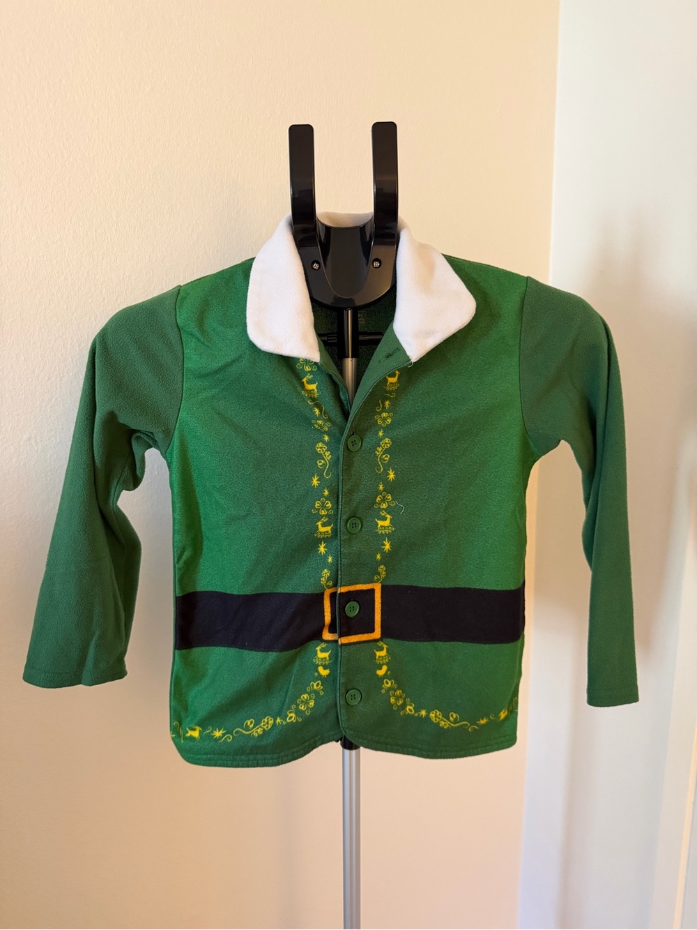 Elf Christmas Pajama Set Kids Size S (6/7) | 2-Piece Costume Sleepwear
